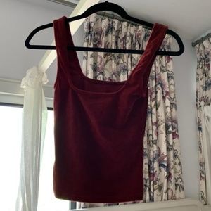 Red Velvet Crop Top